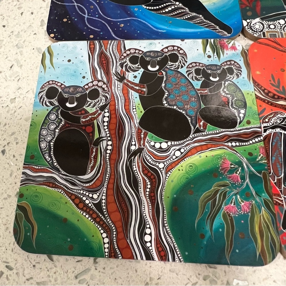 MELANIE HAVA Aboriginal Australian Art Coaster Set by MAXWELL & WILLIAMS - Picture 8 of 11